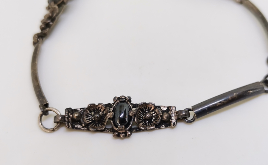 OLTU TAŞLI ÖZEL YAPIM GÜMÜŞ BİLEKLİK