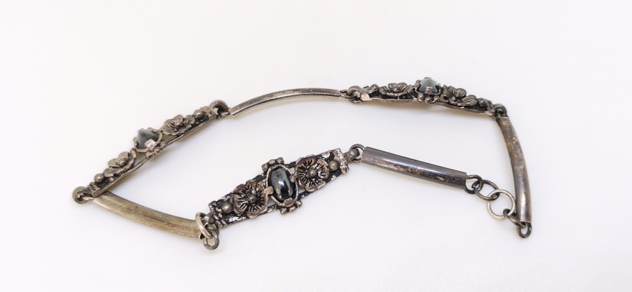 OLTU TAŞLI ÖZEL YAPIM GÜMÜŞ BİLEKLİK