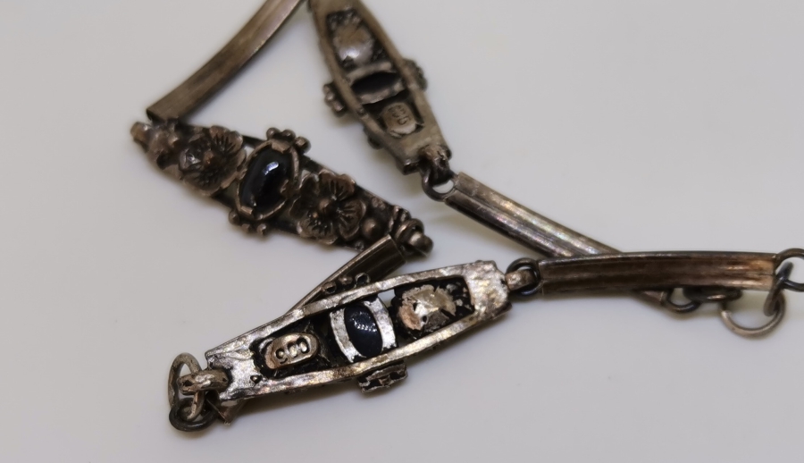 OLTU TAŞLI ÖZEL YAPIM GÜMÜŞ BİLEKLİK