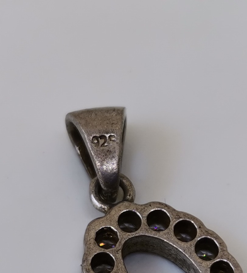 KALP FORMLU GÜMÜŞ KOLYE UCU