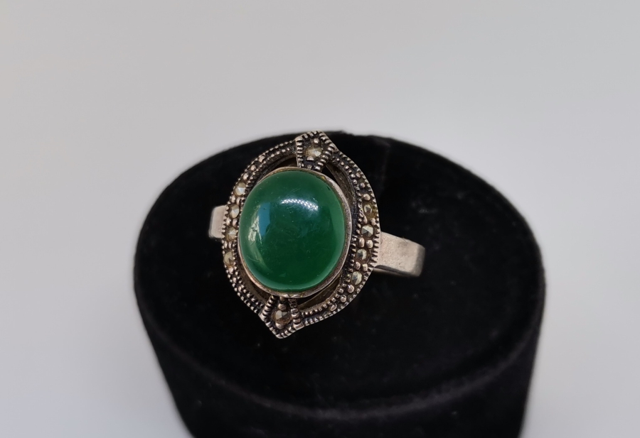 YEŞİM TAŞLI GÜMÜŞ YÜZÜK