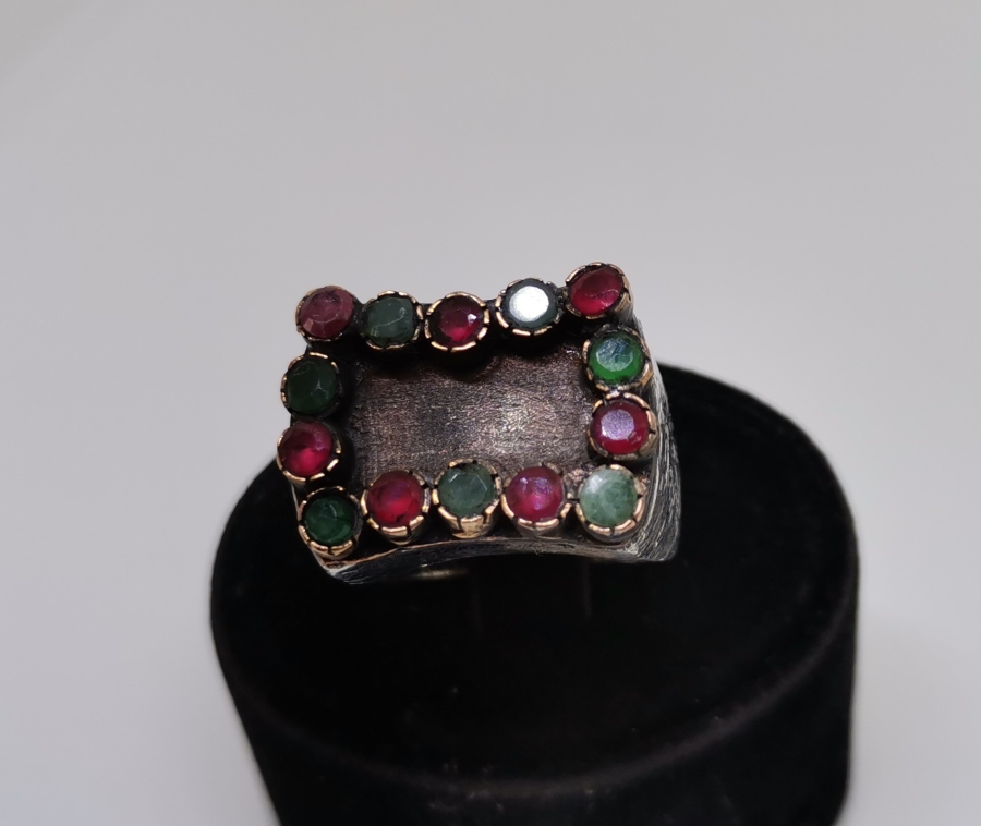 HÜRREM MODEL BÜYÜK BOY ÖZEL YAPIM GÜMÜŞ YÜZÜK