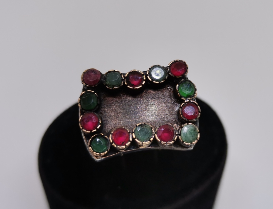 HÜRREM MODEL BÜYÜK BOY ÖZEL YAPIM GÜMÜŞ YÜZÜK