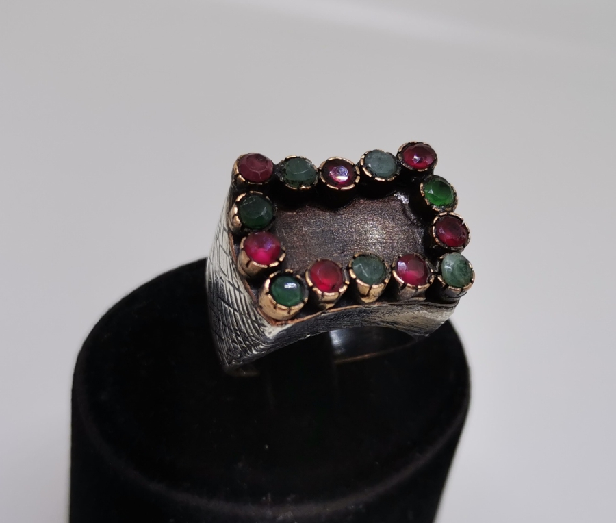 HÜRREM MODEL BÜYÜK BOY ÖZEL YAPIM GÜMÜŞ YÜZÜK