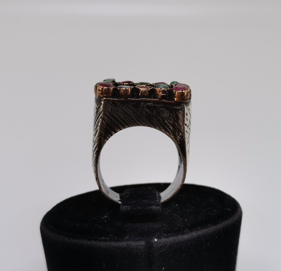 HÜRREM MODEL BÜYÜK BOY ÖZEL YAPIM GÜMÜŞ YÜZÜK