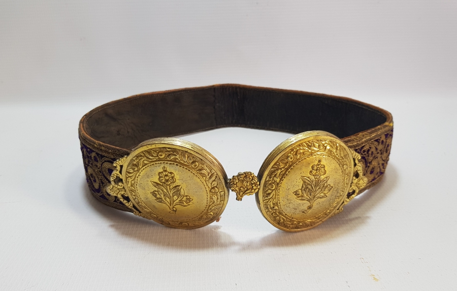 OSMANLI DÖNEMİ ALTIN VERMEYLİ VE GÜMÜŞ SIRMALI GÜMÜŞ GELİN KEMERİ