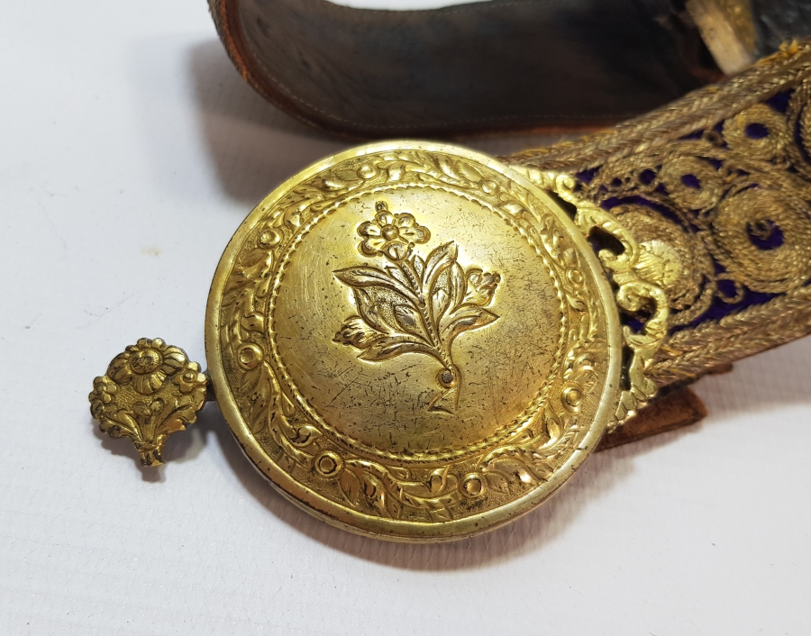 OSMANLI DÖNEMİ ALTIN VERMEYLİ VE GÜMÜŞ SIRMALI GÜMÜŞ GELİN KEMERİ