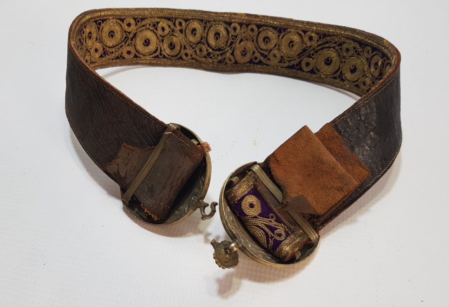 OSMANLI DÖNEMİ ALTIN VERMEYLİ VE GÜMÜŞ SIRMALI GÜMÜŞ GELİN KEMERİ