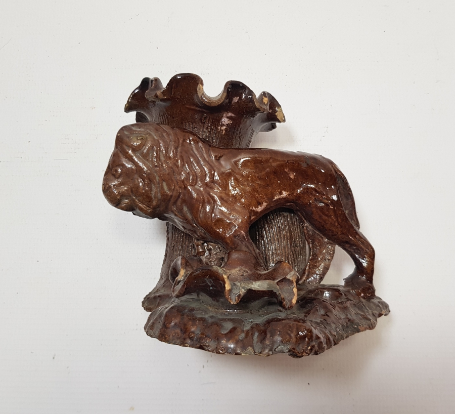 ANADOLU ASLANI FİGÜRLÜ ANTİKA ÇANAKKALE MASAÜSTÜ KALEMLİK