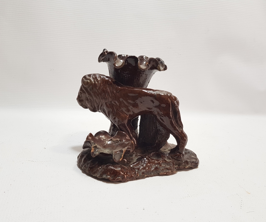 ANADOLU ASLANI FİGÜRLÜ ANTİKA ÇANAKKALE MASAÜSTÜ KALEMLİK