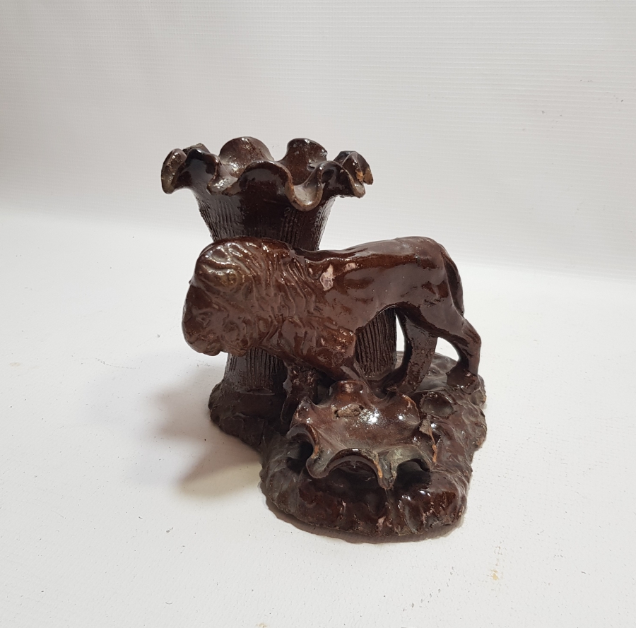 ANADOLU ASLANI FİGÜRLÜ ANTİKA ÇANAKKALE MASAÜSTÜ KALEMLİK