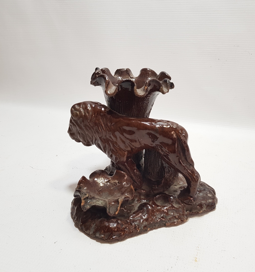 ANADOLU ASLANI FİGÜRLÜ ANTİKA ÇANAKKALE MASAÜSTÜ KALEMLİK