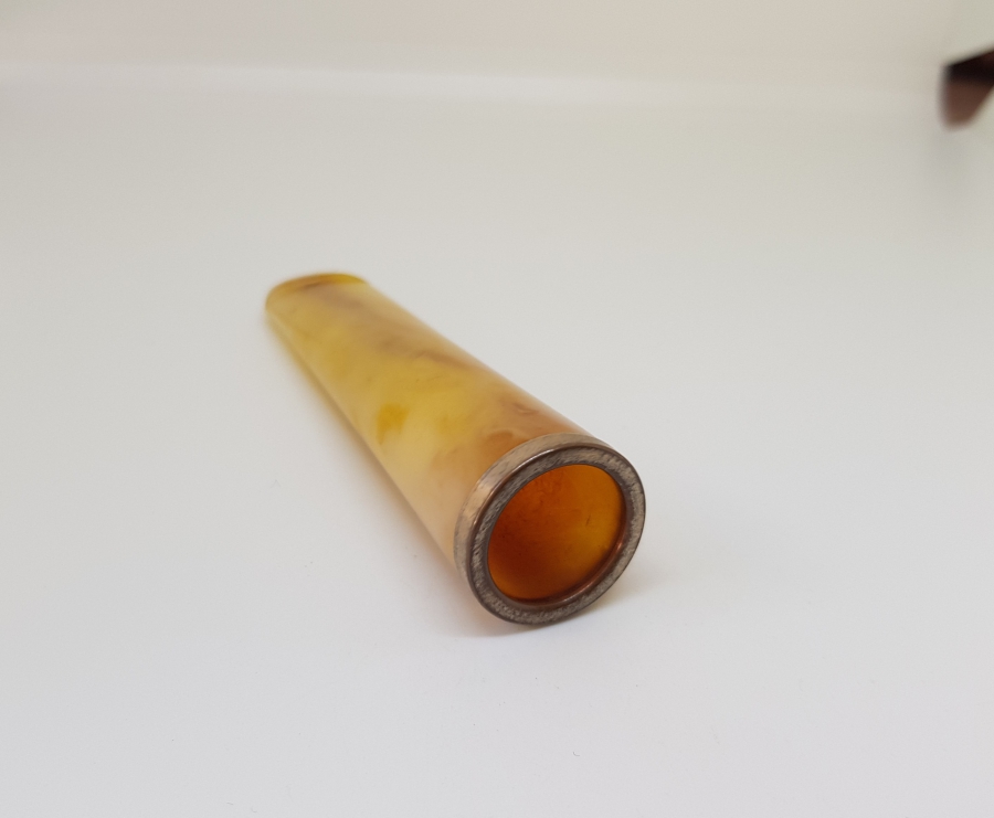 OSMANLI DÖNEMİ SIKMA KEHRİBAR NADİR SİGARA AĞIZLIĞI