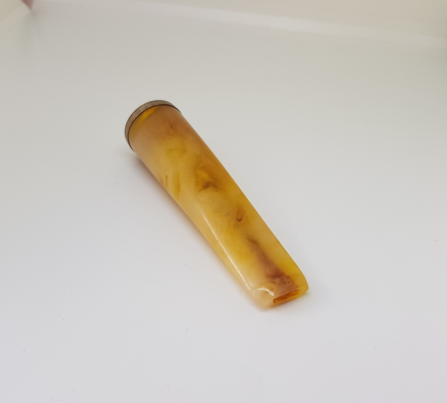 OSMANLI DÖNEMİ SIKMA KEHRİBAR NADİR SİGARA AĞIZLIĞI