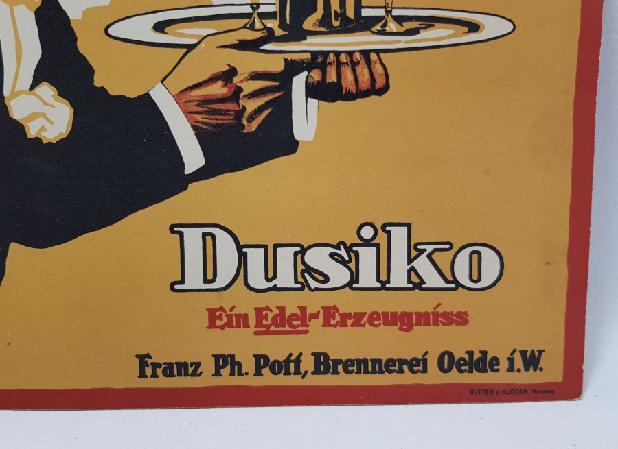 OSMANLI DÖNEMİ ÇOK NADİR DUSİKO RAKISI REKLAM TABELASI