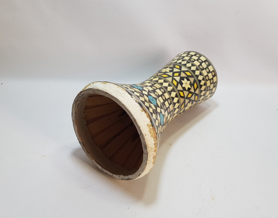 OSMANLI DÖNEMİ EL YAPIMI MARKUTERİ İŞÇİLİKLİ DARBUKA