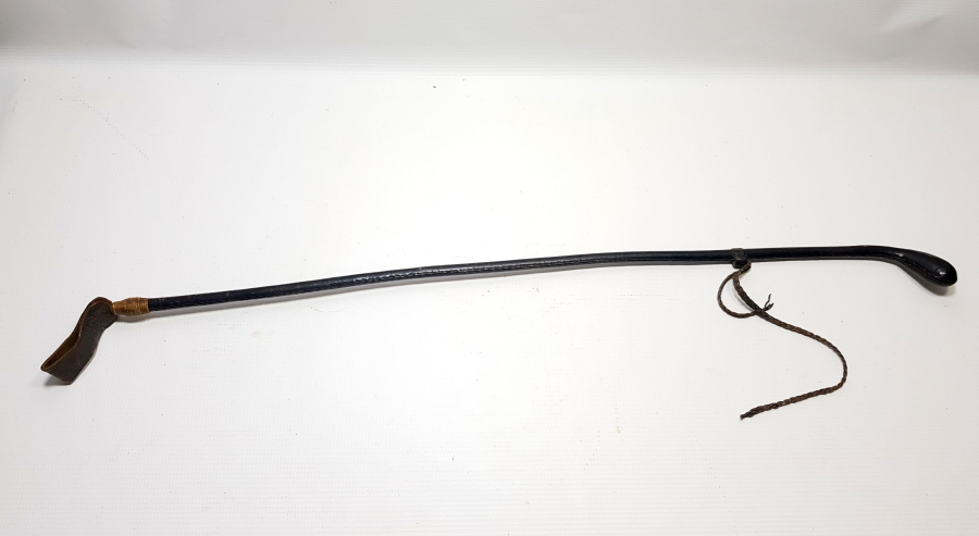 OSMANLI DÖNEMİ DERİDEN MAMUL NADİR FORMDA SUBAY AT KAMÇISI