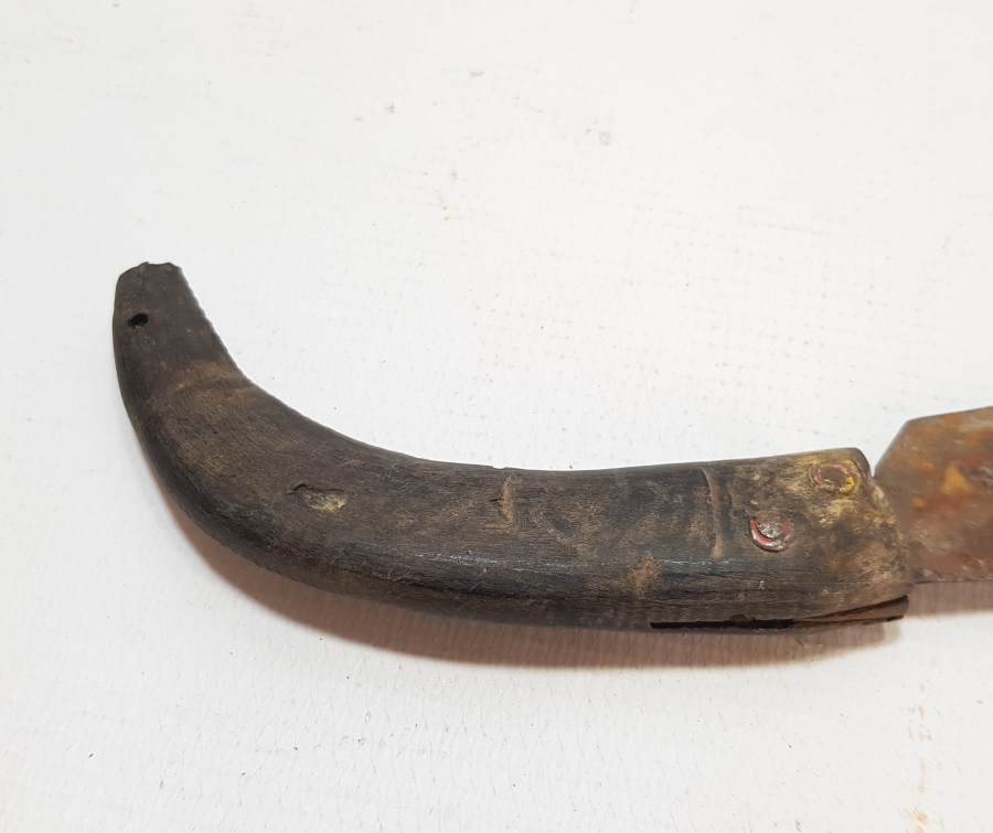 OSMANLI DÖNEMİ DAĞ KEÇİSİ BOYNUZU SAPLI NADİR BALIKÇI ÇAKISI