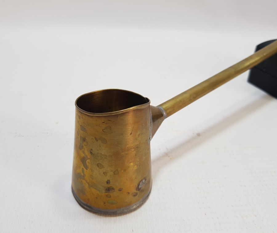 OSMANLI DÖNEMİ SÜLEYMANİYE İŞİ EL YAPIMI ÇOK NADİR SEYYAR KAHVECİ CEZVESİ