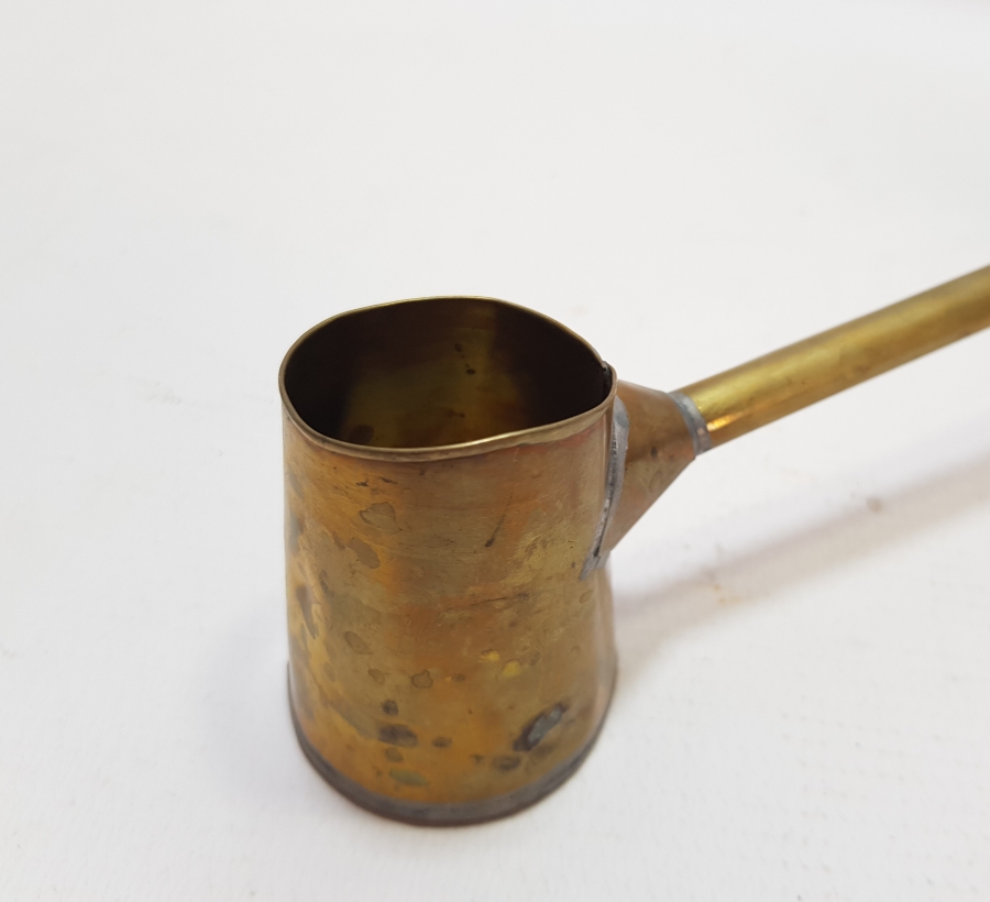 OSMANLI DÖNEMİ SÜLEYMANİYE İŞİ EL YAPIMI ÇOK NADİR SEYYAR KAHVECİ CEZVESİ