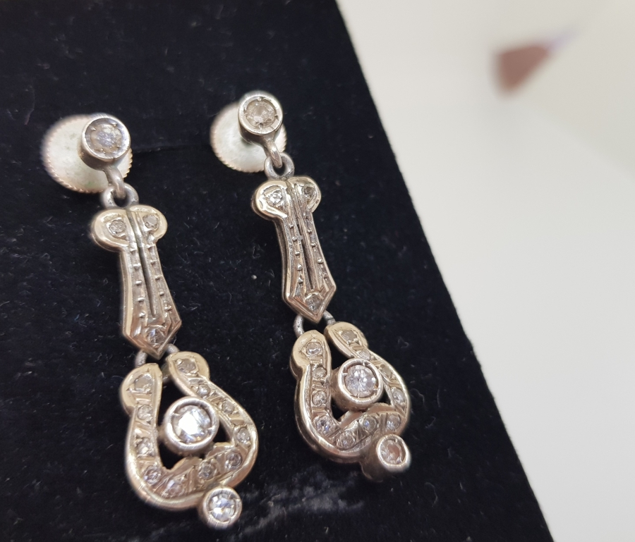 OSMANLI DÖNEMİ ÇOK NADİR PIRLANTA TAŞLI ALTIN KÜPE