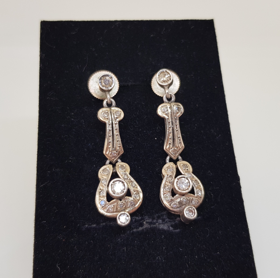 OSMANLI DÖNEMİ ÇOK NADİR PIRLANTA TAŞLI ALTIN KÜPE