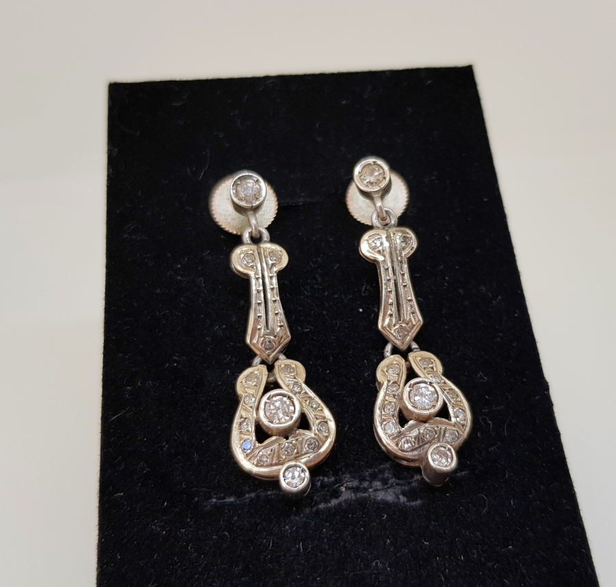 OSMANLI DÖNEMİ ÇOK NADİR PIRLANTA TAŞLI ALTIN KÜPE