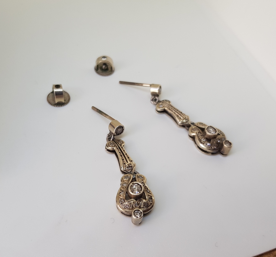 OSMANLI DÖNEMİ ÇOK NADİR PIRLANTA TAŞLI ALTIN KÜPE