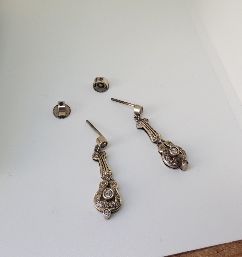 OSMANLI DÖNEMİ ÇOK NADİR PIRLANTA TAŞLI ALTIN KÜPE