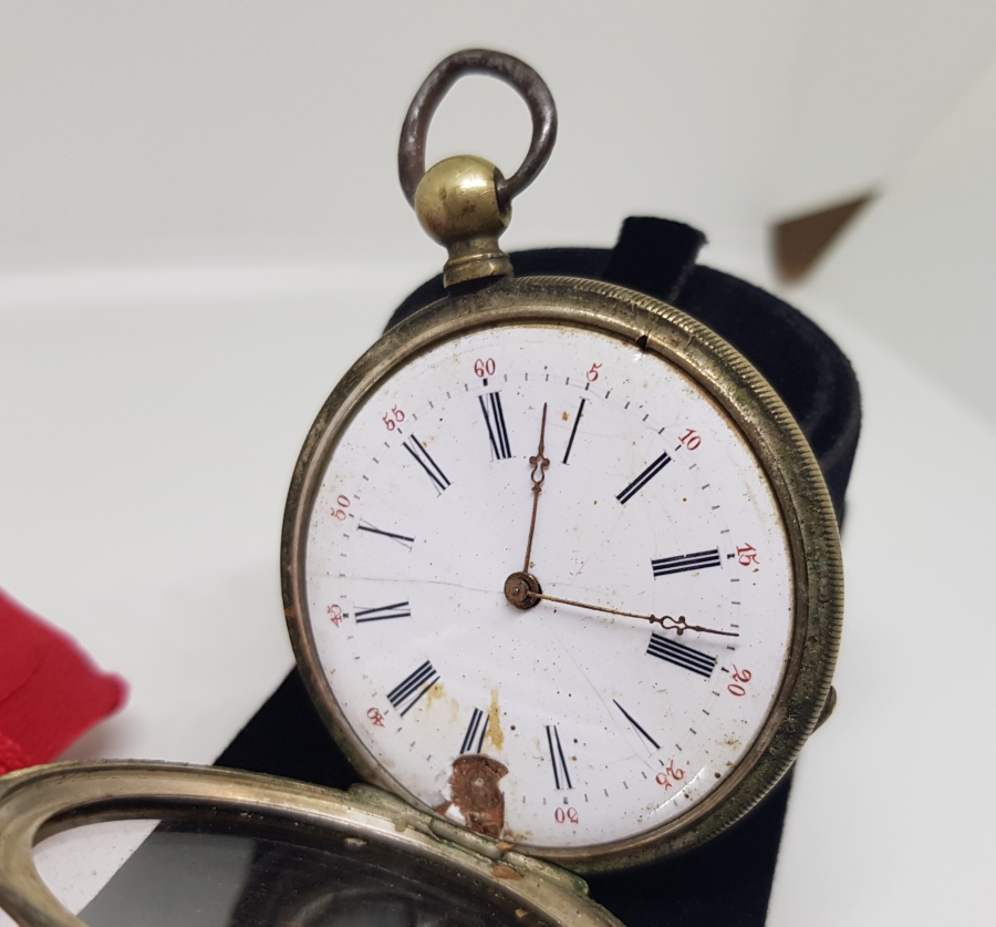 AVCI KASA ARKADAN KURMALI ANTİKA CEP SAATİ