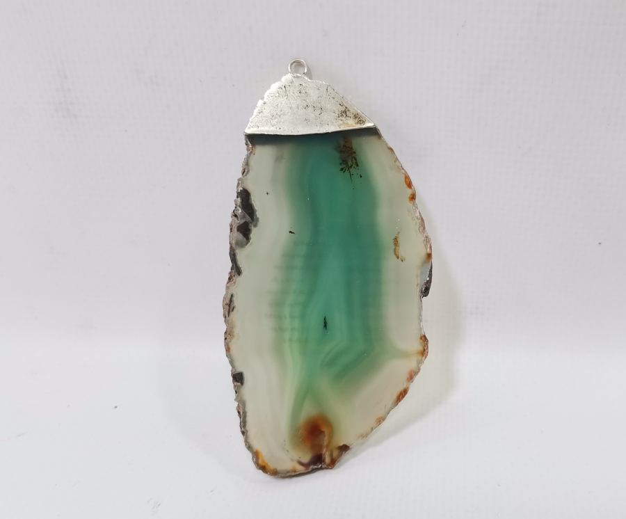 DOĞAL TAŞ ÜZERİ DUALI BÜYÜK BOY KOLYE UCU