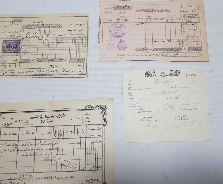 9 ADET OSMANLI DÖNEMİ MAKBUZ LOTU