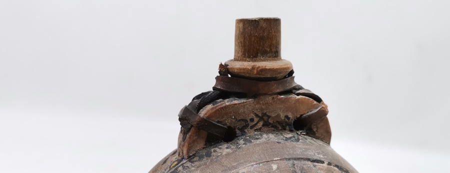 OSMANLI DÖNEMİ NADİR FORMDA AHŞAP BARUTLUK