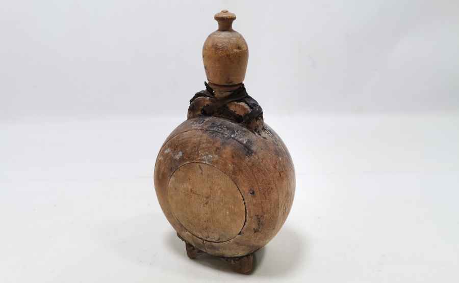 OSMANLI DÖNEMİ NADİR FORMDA AHŞAP BARUTLUK