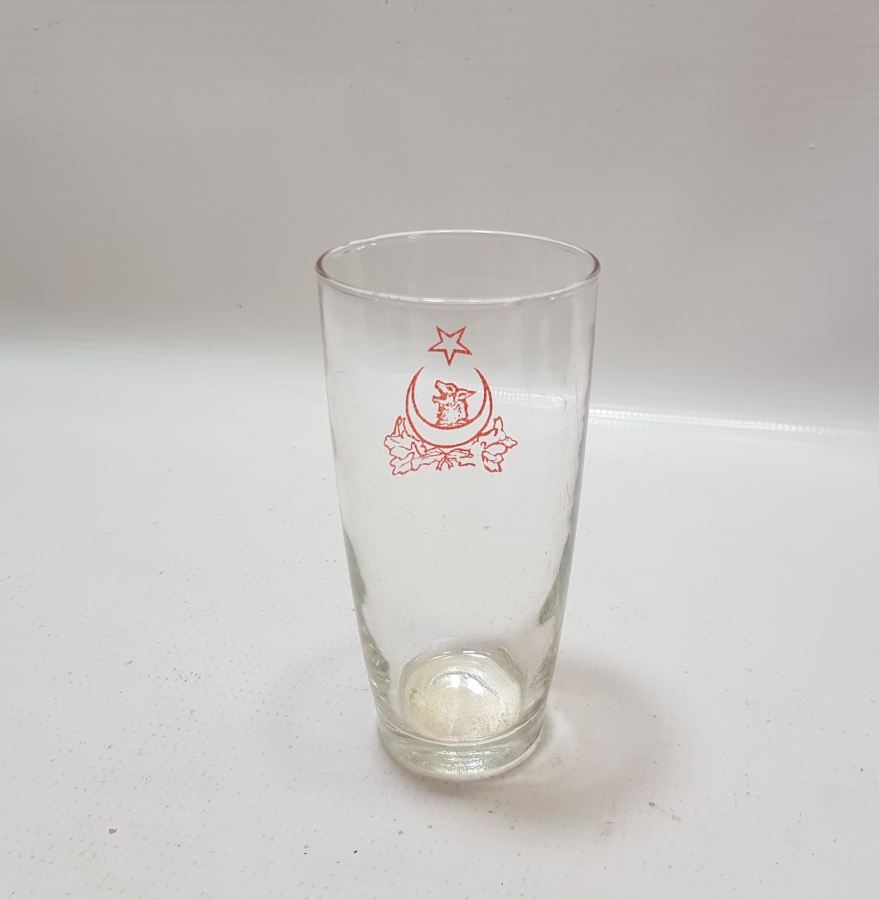 CUMHURİYET BAŞLARI ÇOK NADİR ÜZERİ BOZKURT VE AY YILDIZLI BARDAK