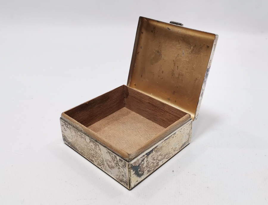 GÜMÜŞ KAPLAMA ANTİKA METAL PUL KUTUSU