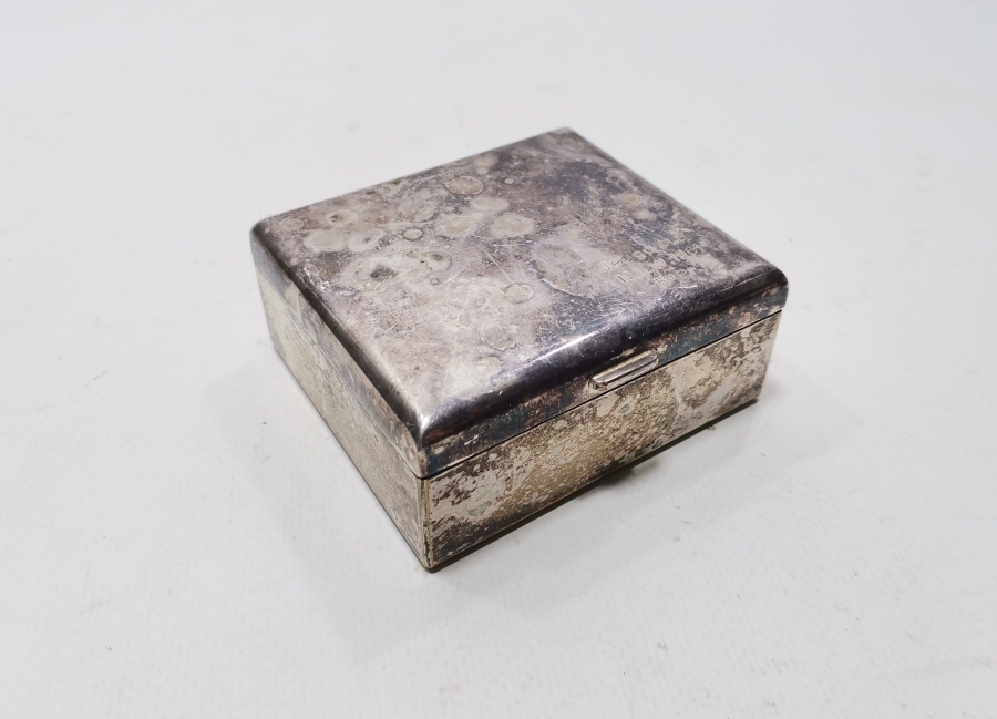 GÜMÜŞ KAPLAMA ANTİKA METAL PUL KUTUSU