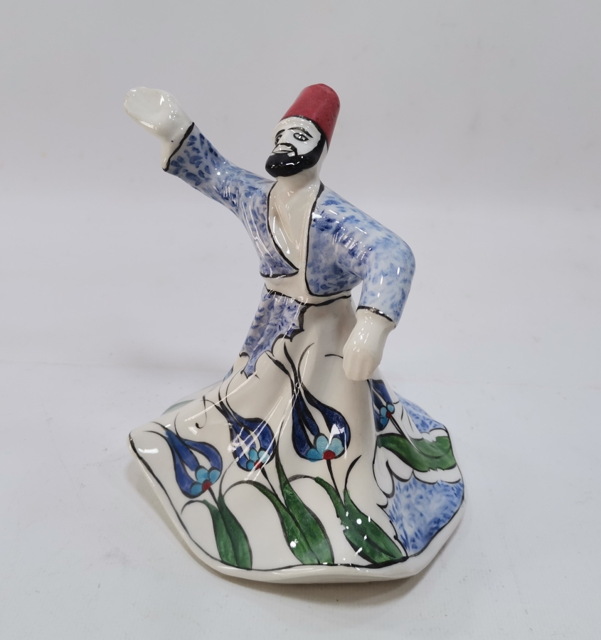ANTİKA PORSELEN KÜTAHYA İŞİ SEMAZEN FİGÜRÜ