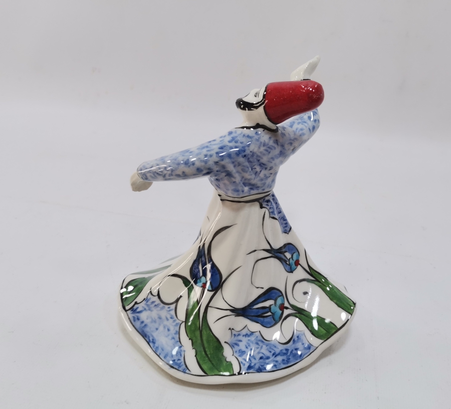 ANTİKA PORSELEN KÜTAHYA İŞİ SEMAZEN FİGÜRÜ