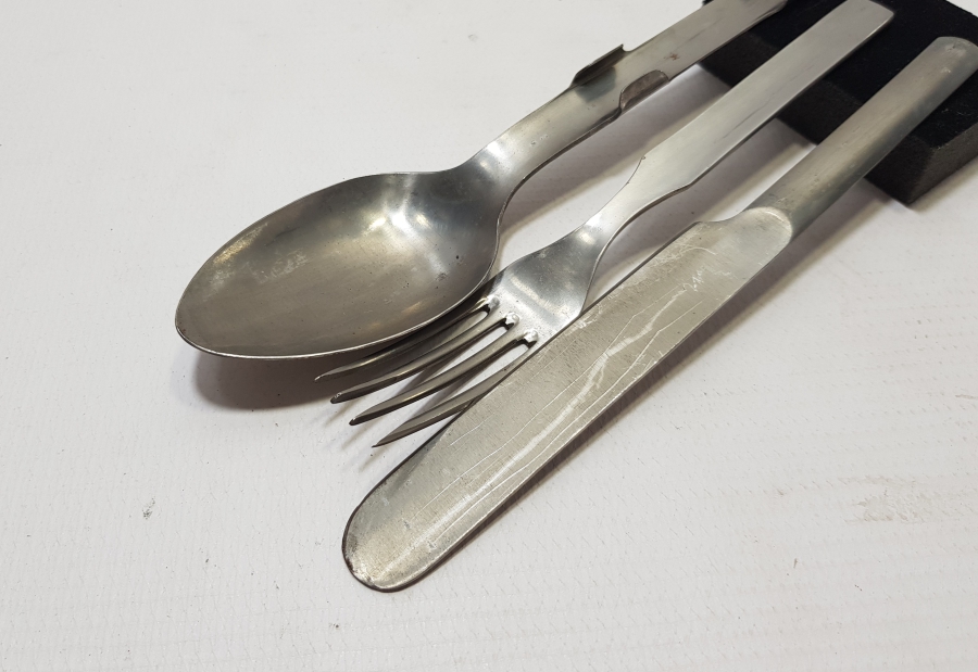 OSMANLI DÖNEMİ ÇOK NADİR HİLAL-İ AHMER ÇATAL BIÇAK KAŞIK SETİ