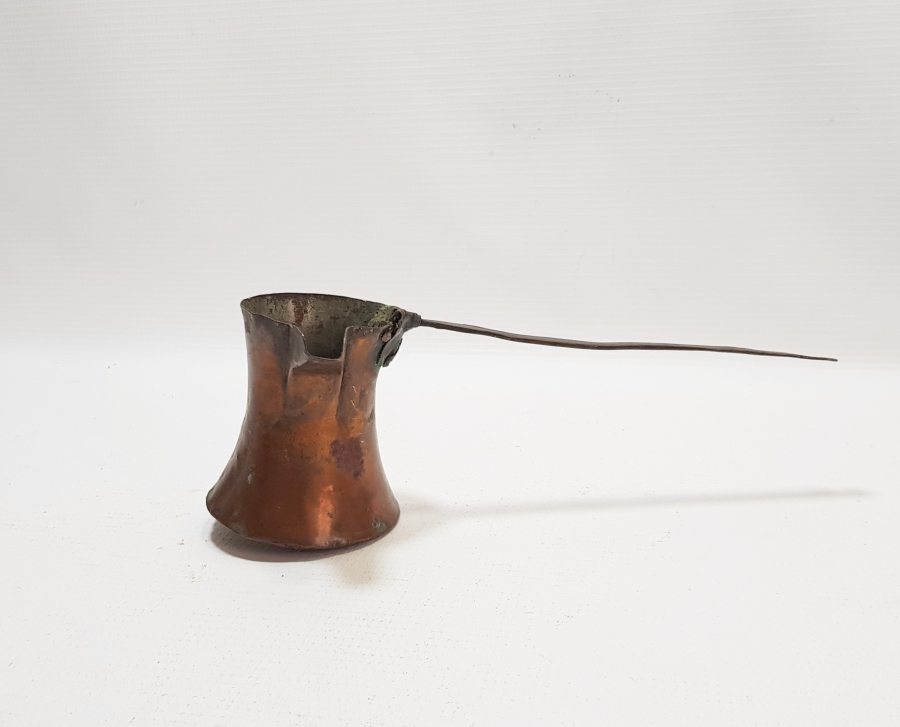 OSMANLI DÖNEMİ SÜLEYMANİYE DAMGALI NADİR KAHVECİ CEZVESİ