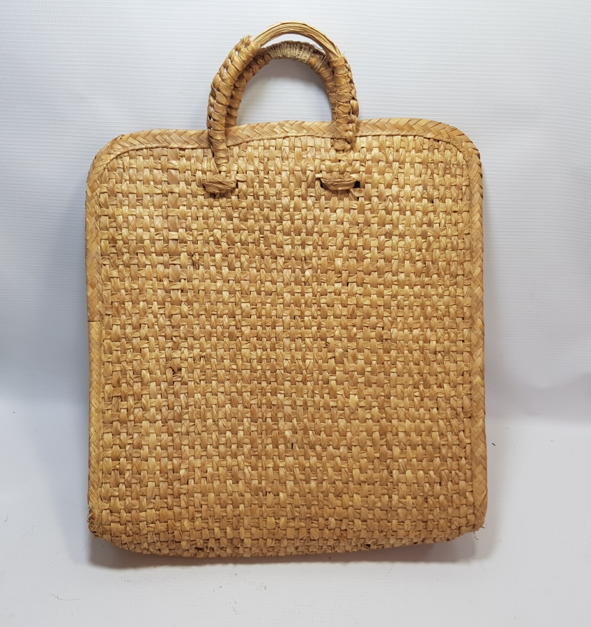 OSMANLI DÖNEMİ HURMA YAPRAĞINDAN YAPILMIŞ HİCAZ YADİGARI ÇOK NADİR BÜYÜK BOY ÇANTA