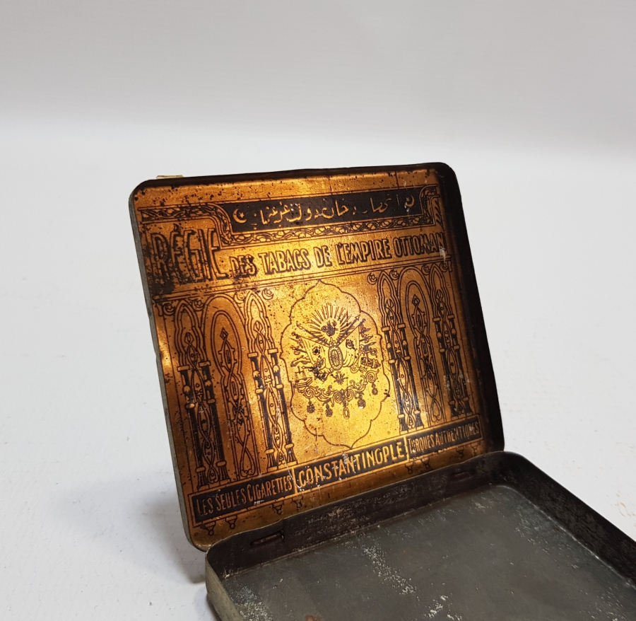 ÜZERİ OSMANLICA YAZILI VE DEVLET ARMALI OSMANLI SİGARA KUTUSU