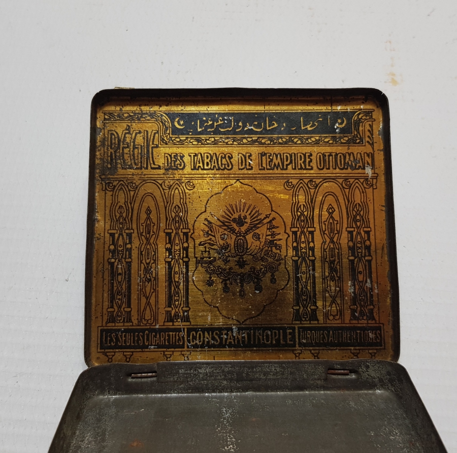 ÜZERİ OSMANLICA YAZILI VE DEVLET ARMALI OSMANLI SİGARA KUTUSU
