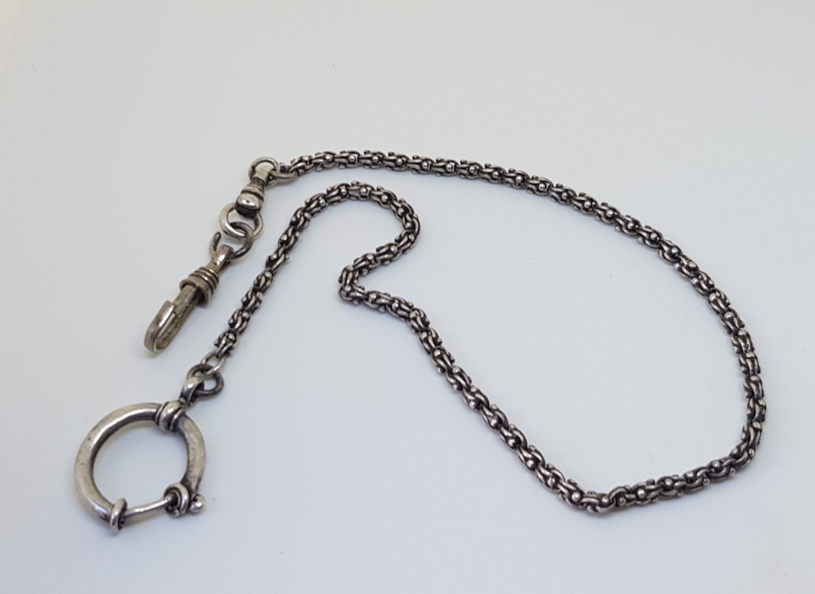 OSMANLI DÖNEMİ ARNAVUT ZİNCİR GÜMÜŞ CEP SAATİ KÖSTEĞİ