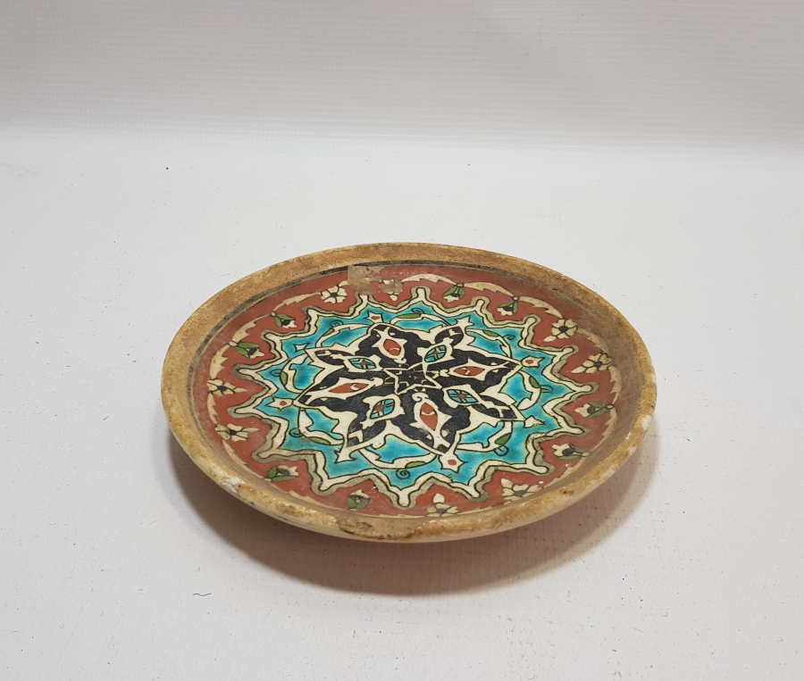 OSMANLI DÖNEMİ RUMCA USTA DAMGALI KÜTAHYA TABAK