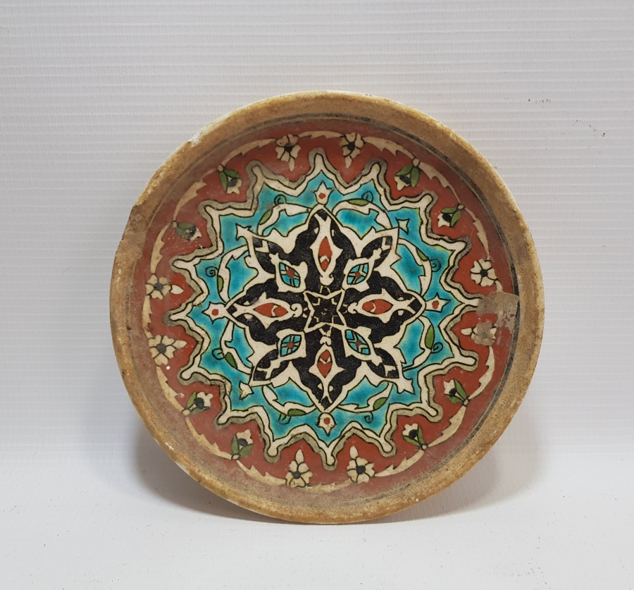 OSMANLI DÖNEMİ RUMCA USTA DAMGALI KÜTAHYA TABAK