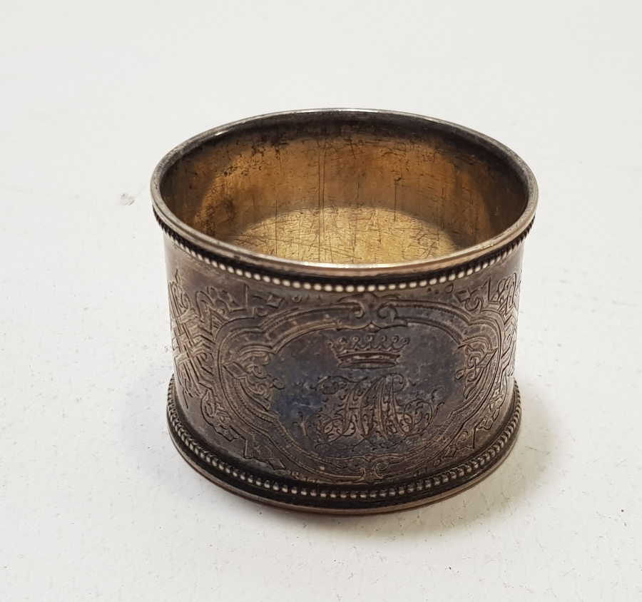 ÜZERİ KRALİYET TAÇLI VE İNSİYALLİ SARAY İŞİ RUS GÜMÜŞ PEÇETELİK