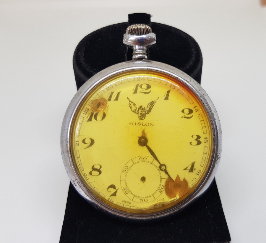 HISLON MARKA KURMALI ANTİKA CEP SAATİ