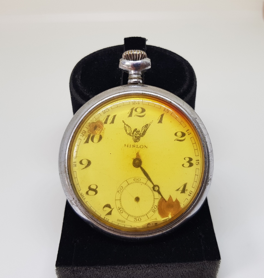 HISLON MARKA KURMALI ANTİKA CEP SAATİ